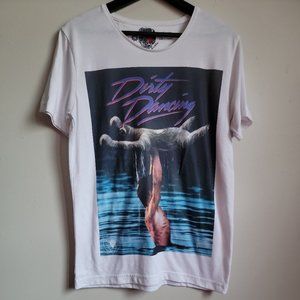 E1Syndicate Dirty Dancing White Size Medium Holding Sloth Short Sleeve Shirt